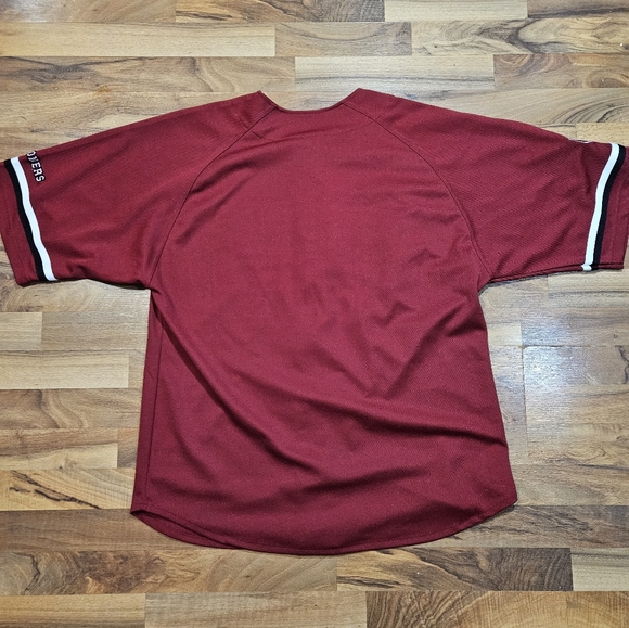 Vintage Oklahoma Sooners Baseball Jersey Men’s Size L Playmaker Top of the World - Picture 10 of 11